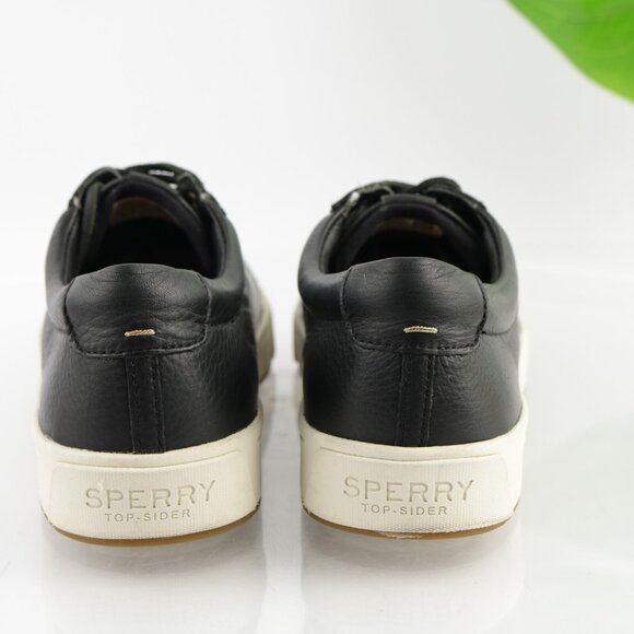 Sperry Womens Anchor Plushwave Sneaker Size 11 Black Leather Lace Up Shoes Low - Picture 5 of 14